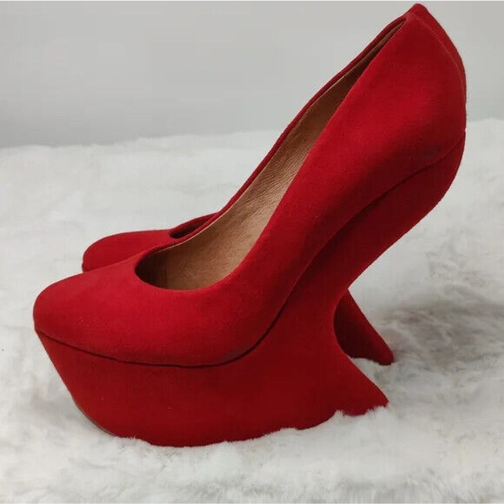 red y2k platform Pump by Aldo sz 8.5 - Picture 5 of 11